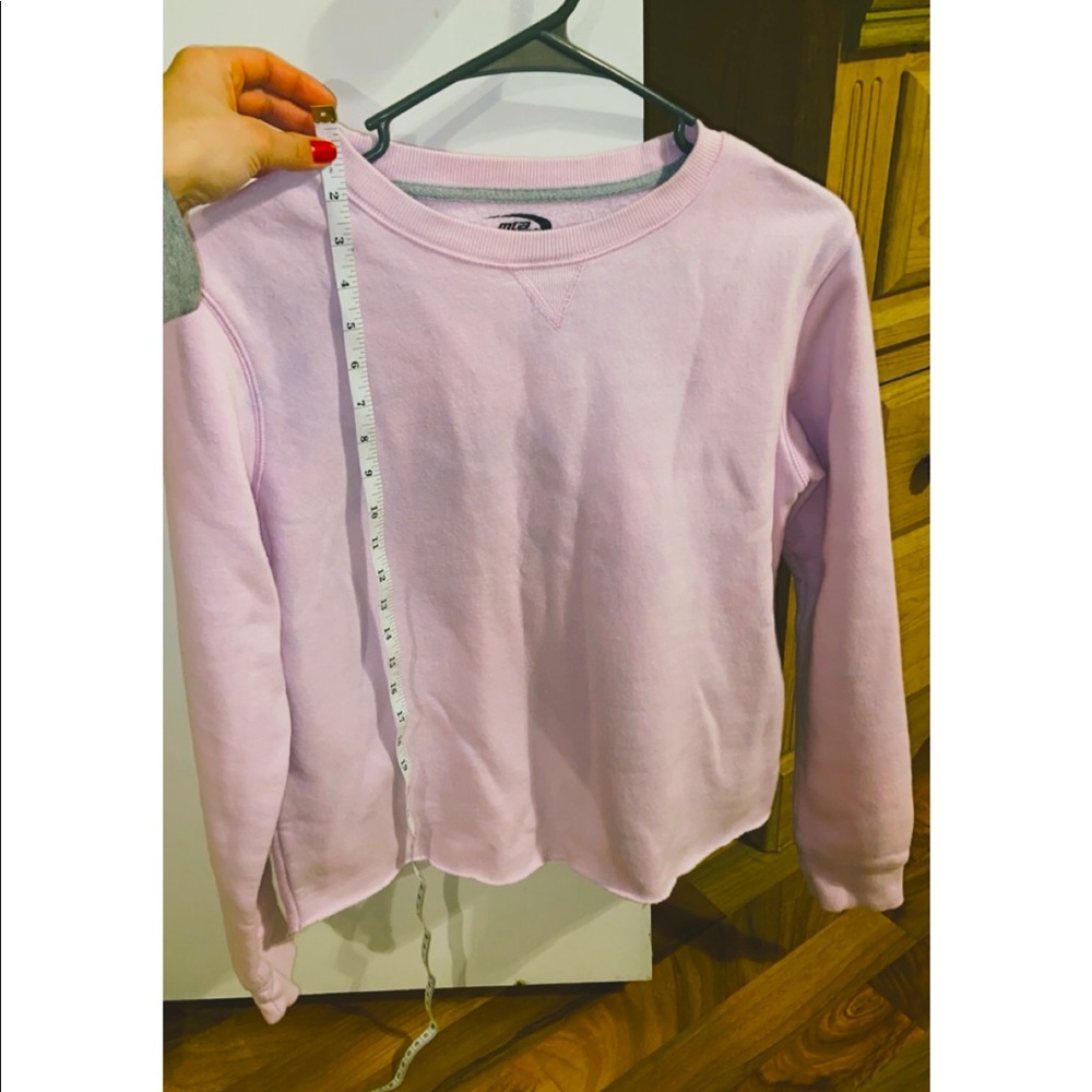 Light Pink Cropped Sweatshirt Small